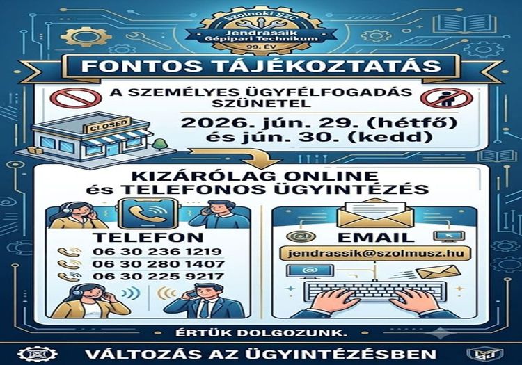 FONTOS TÁJÉKOZTATÁS