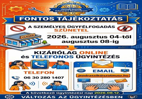 !FONTOS TÁJÉKOZTATÁS